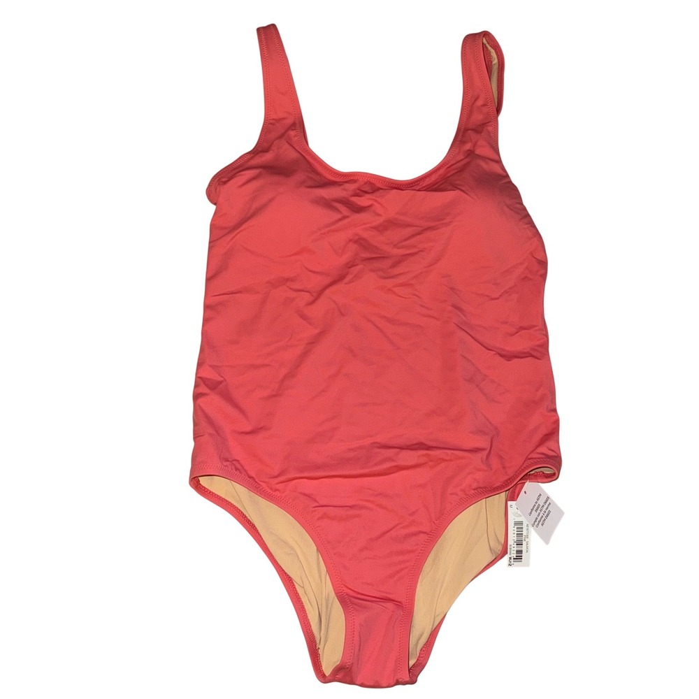 Amazon Essentials Women's Pink Salmon Coral One Piece Swimsuit Size M‎